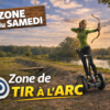 image montrant une Femme tir à l’arc sur gyropode en extérieur – zone de tir à l’arc Wheelarc